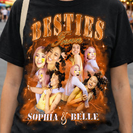 90年代ベストフレンドフォトコラージュレトロラップブートレグ Tシャツ