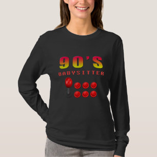 90年代ベビーシッターのビデオゲーマーユーモアのジョーク Tシャツ