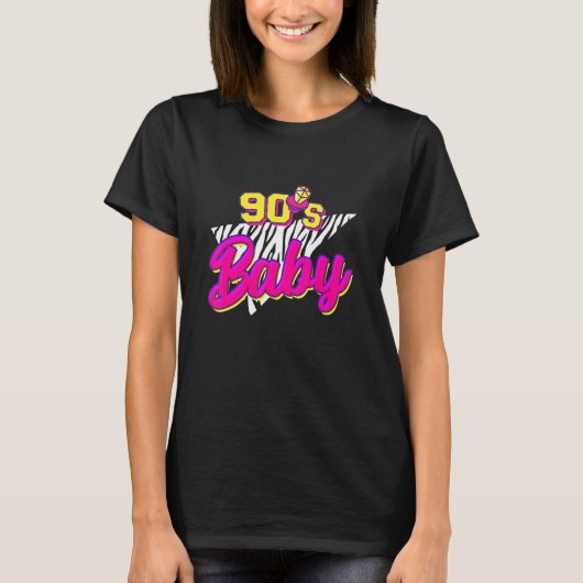90年代ベビーレトロ90年代のVaporwave Tシャツ (正面)