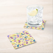 90年代ペイズリー スクエアペーパーコースター (インサイチュ)