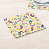 90年代ペイズリー スクエアペーパーコースター (アングル)