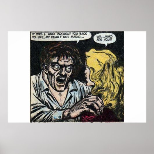 90年代ホラーヴィンテージ漫画漫画本愛好家 ポスター (正面)