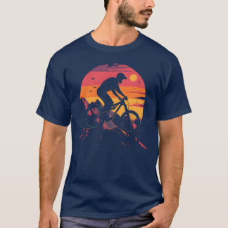 90年代マウンテンバイク風レトロデザイン Tシャツ