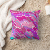 90年代マゼンダポップ・アートのンのノスタルジアアート クッション (ブランケット)