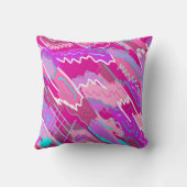 90年代マゼンダポップ・アートのンのノスタルジアアート クッション (裏面)