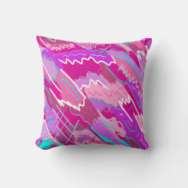90年代マゼンダポップ・アートのンのノスタルジアアート クッション