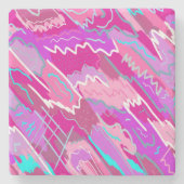 90年代マゼンダポップ・アートのンのノスタルジアアート ストーンコースター (正面)
