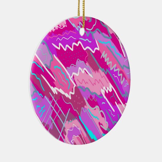 90年代マゼンダポップ・アートのンのノスタルジアアート セラミックオーナメント (右)