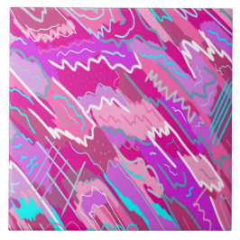 90年代マゼンダポップ・アートのンのノスタルジアアート タイル