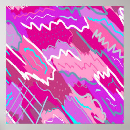 90年代マゼンダポップ・アートのンのノスタルジアアート ポスター