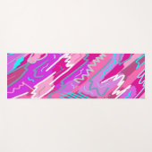 90年代マゼンダポップ・アートのンのノスタルジアアート ヨガマット (正面(横))