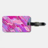 90年代マゼンダポップ・アートのンのノスタルジアアート ラゲッジタグ (裏面横)