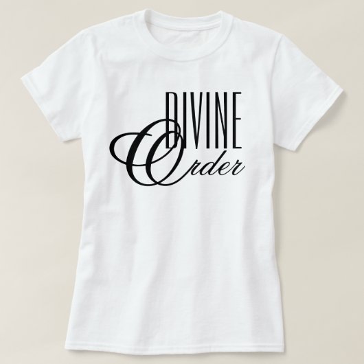 90年代ミニマリスト・シック 神の秩序 Tシャツ (デザイン正面)