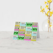 90年代レトロカラフルカセット カード (黄色い花)