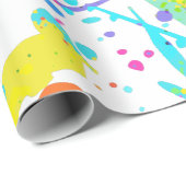 90年代レトロネオン柄デザインギフトラッピング紙 ラッピングペーパー (ロールコーナー)