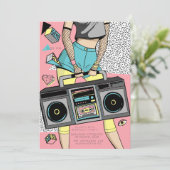 90年代レトロ時代テーマパーティーイベント 招待状 (スタンド正面)