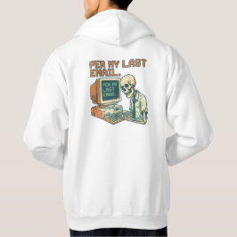 90年代レトロ スケルトンTシャツ 「前回のメール参照」 パーカ
