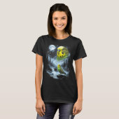 90年代レトロ 鳥 インコ 月に吠える Tシャツ (正面フル)