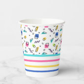 90年代ヴィーシンプルブ形状ストライプ紙カップ 紙コップ (左)