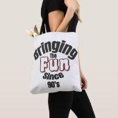 90年代以降のおもしろいの持ち込み トートバッグ (クローズアップ)