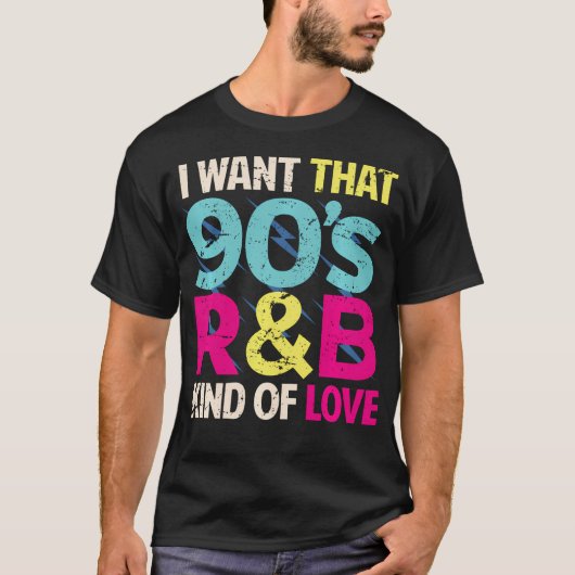 90年代恋愛 - 90年代R&Bの愛をもう一度 レトロ Tシャツ (正面)