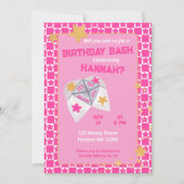 90年代懐かしのクーティーキャッチャー誕生日パーティー 招待状 (正面)