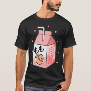 90年代日本のオタク美学ピーチジュースかわいい Tシャツ