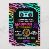 90年代最高にクールなパーティー招待状 招待状 (正面/裏面)