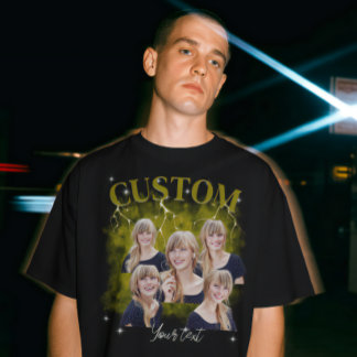 90年代海賊盤ラップTシャツカスタムフォトTシャツ Tシャツ