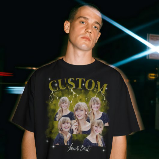 90年代海賊盤ラップTシャツカスタムフォトTシャツ Tシャツ