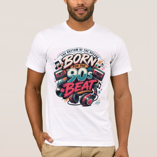 90年代生まれのビートTシャツ Tシャツ (正面)