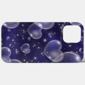 90年代風かわいいガーリーな青い泡ハート Case-Mate iPhoneケース (裏面 (横))