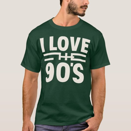 90年代風のタイポグラフィファミリーが好き Tシャツ (正面)