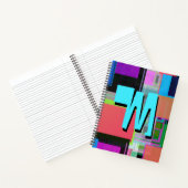 90年代風カラフルジオメトリックモノグラム ノートブック (内部)