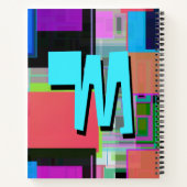 90年代風カラフルジオメトリックモノグラム ノートブック (裏面)