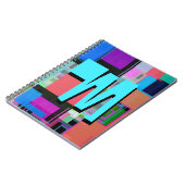 90年代風カラフル幾何学モノグラム ノートブック (左側)