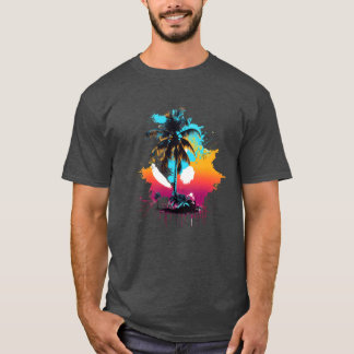 90年代風ココナッツカラーのカラフルガール Tシャツ