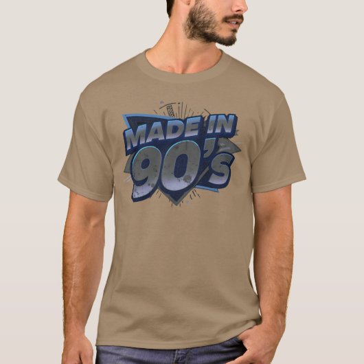 90年代風 レトロ バッジ 友達 デザイン Tシャツ (正面)