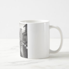 90年代風 黒と白の日本 コーヒーマグカップ