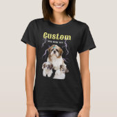 90年代風 Shih Tzu ブートレグ風カスタム写真 Tシャツ (正面)