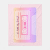 90年代80年代のVaporwave Etic Pink Valentines Day フリースブランケット (正面)