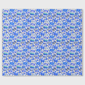 90年代 カセットテープ & スマイリー包装紙 - 逆転 ラッピングペーパー (フラット)