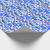 90年代 カセットテープ & スマイリー包装紙 - 逆転 ラッピングペーパー (角)