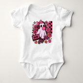 90年代 バブルガム エステティック レトロ ゴースト ガール ハロウィン ベビーボディスーツ (正面)