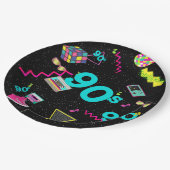 90年代、レトロ、任意の年齢に戻る ペーパープレート (アングル)