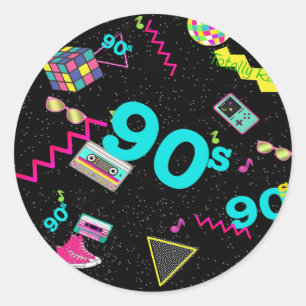 90年代、レトロ、任意の年齢に戻る ラウンドシール