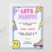 90年代/2000年代の誕生日招待状 招待状 (正面)