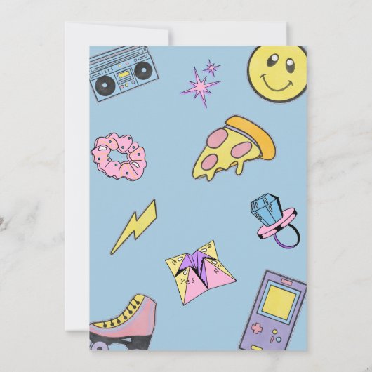 90年代/2000年代の誕生日招待状 招待状 (裏面)