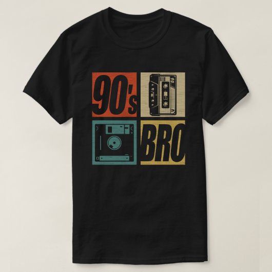 90年代Bro 1990年代ファッション90テーマパーティー90年代 Tシャツ (デザイン正面)