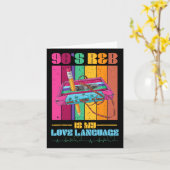 90年代R&B音楽ファン メンズ レディース ガール カード (黄色い花)